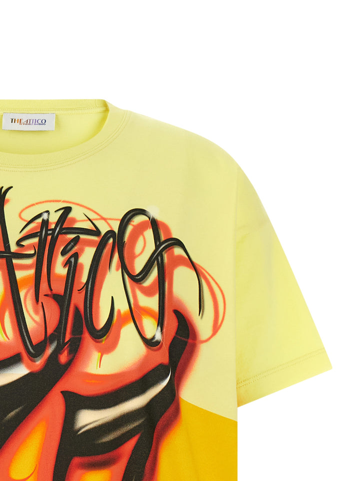 The Attico Il Primo Bagno T-shirt - Yellow | c9c736d92b628d4585e4be6d008a7fe6ade700da