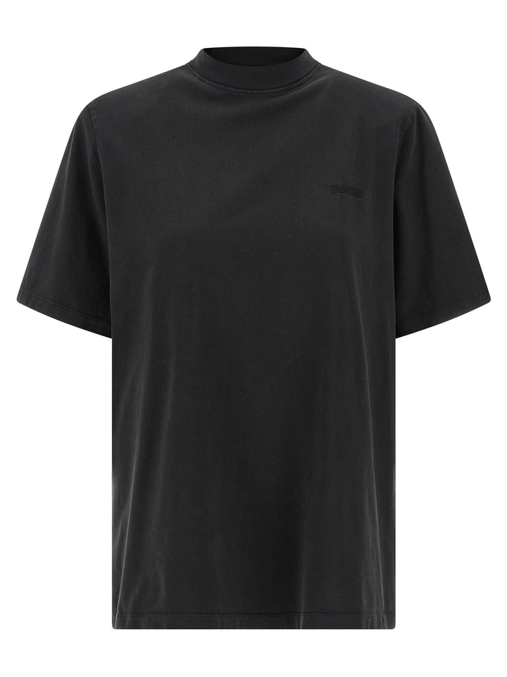 The Attico Padded Shoulder T-shirt - Black | 5185ec7e6decc0daed89054eae159166377f26fb