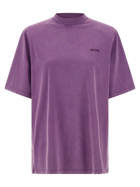 Padded Shoulder T-Shirt Purple