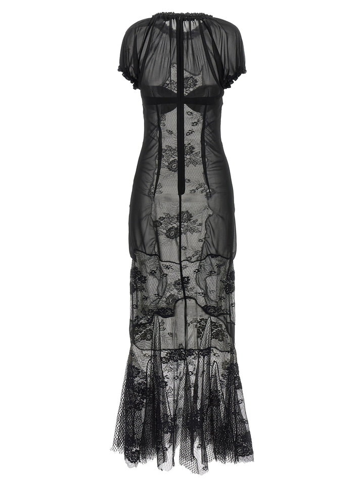 The Attico Lace Tulle Dress Dresses - Black | a5c57591d280cd52b6b3316c917a04c1a04c6bb2