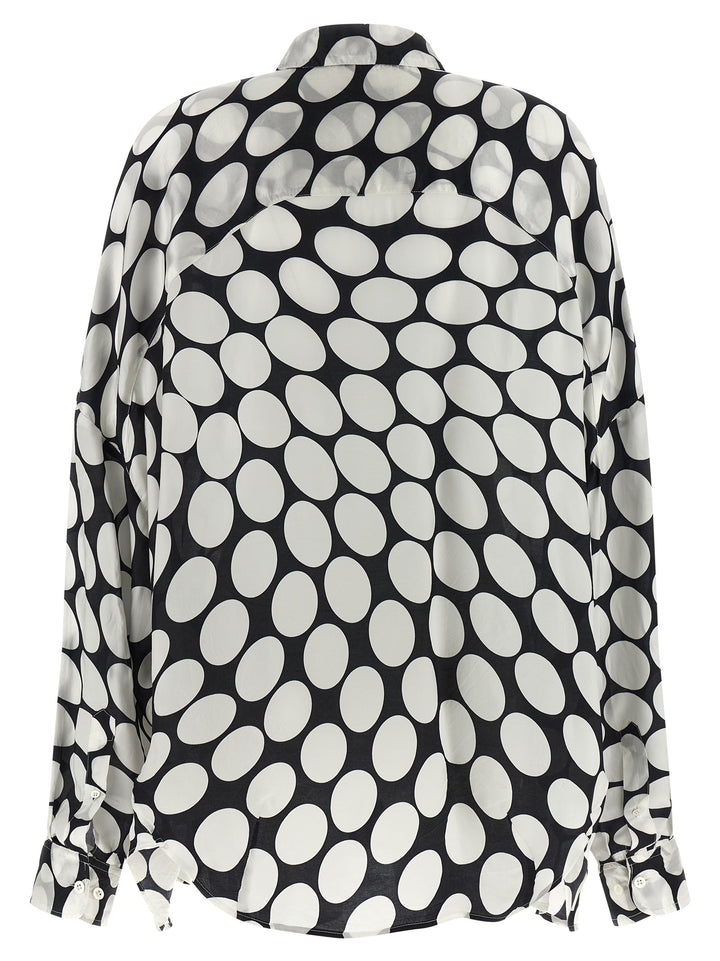 Dries Van Noten  Casia Shirt and Blouse - White/Black | e0cd215ad16bb27e512c5aa81abf4e714376749e