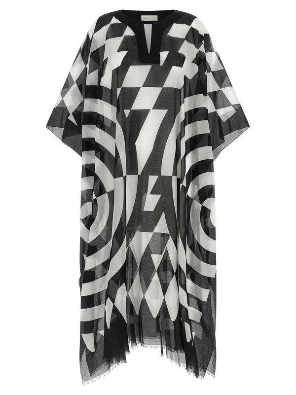 Caftan With Print Dresses Multicolor