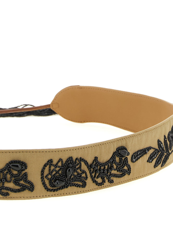 Dries Van Noten  Beads Embroidery Belt Belts - Brown | 4e5951c1fa344bf2e212937d85f3d6dac04cfb95