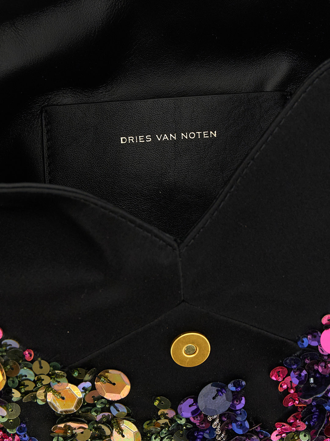 Dries Van Noten  Embellished Envelope Clutch - Multicolor | 65aedb5072b9be8bcdba7766cd87324e075c5ae7