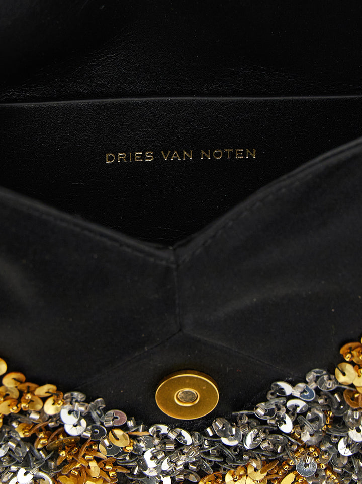 Dries Van Noten  Embellished Envelope Clutch - Multicolor | 3f1ad340268b9fafb9e7ddcc63d373c1867c7cd6
