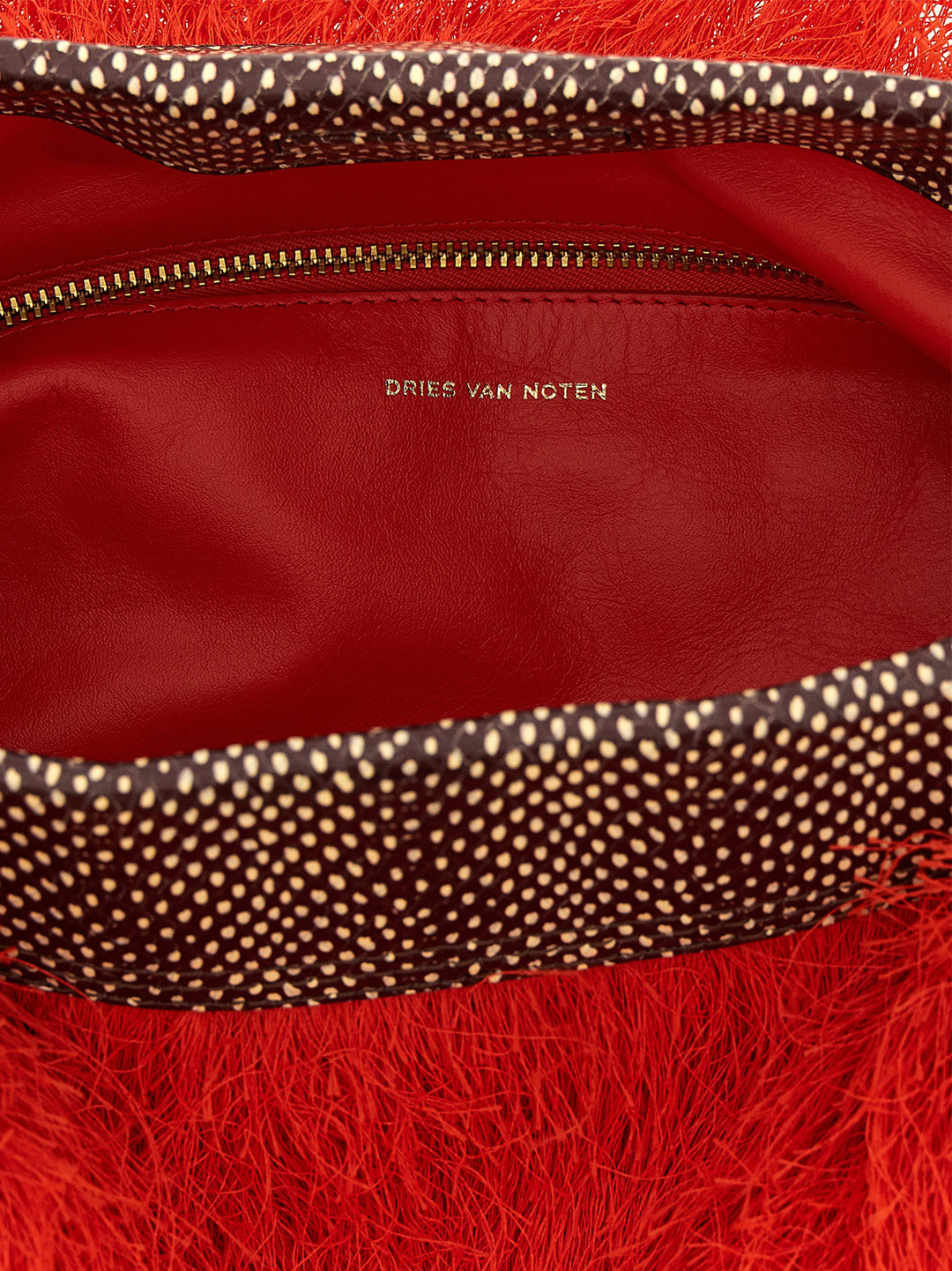 Dries Van Noten  Fringed Clutch - Red | a472c7210499df8b95a78c45aaff17b4362a5a20