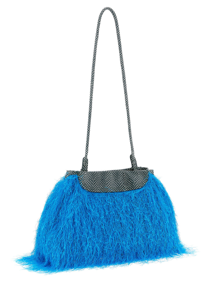 Dries Van Noten  Fringed Clutch - Light Blue | 973161141afc191093167a127832fb7abf2af29b