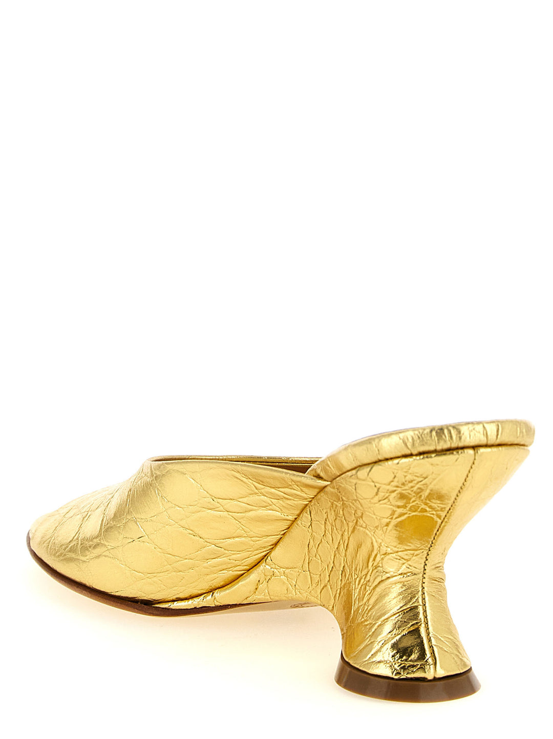 Dries Van Noten  Curved Wedge Mules Wedges - Gold | 28a0d9319f85f4c1c26e7390f5eb6e8f327d68a9