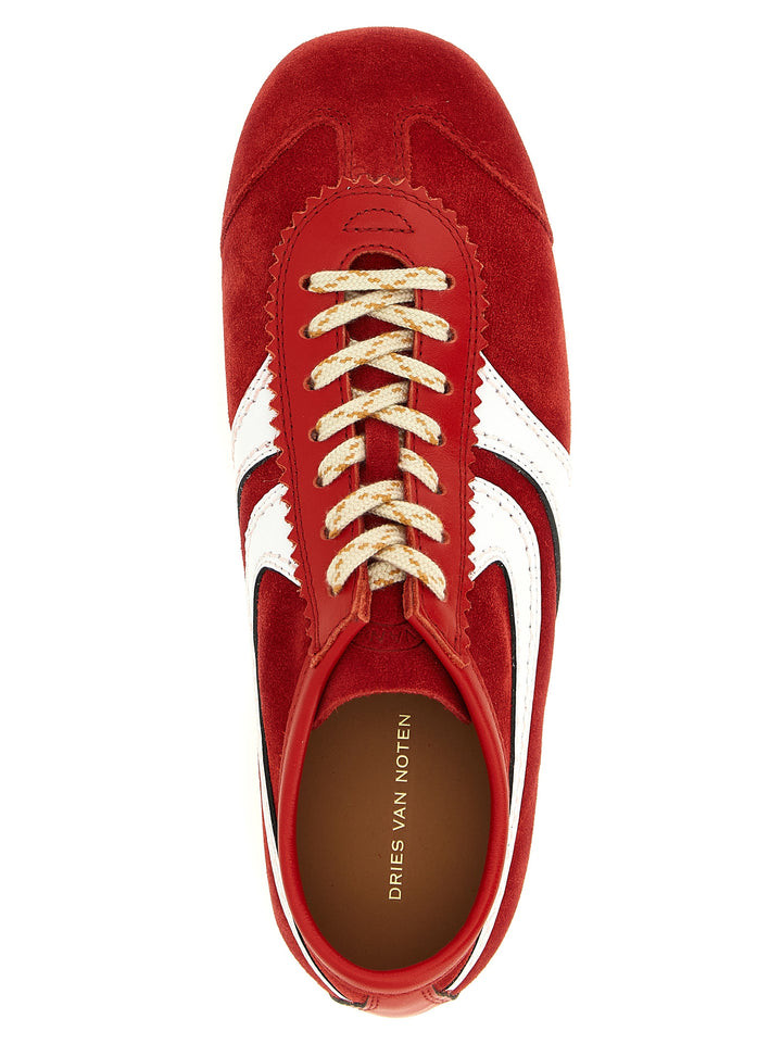 Dries Van Noten  Suede Sneakers - Red | fc7ecd264acc73a35818eded4ac854f480c34102