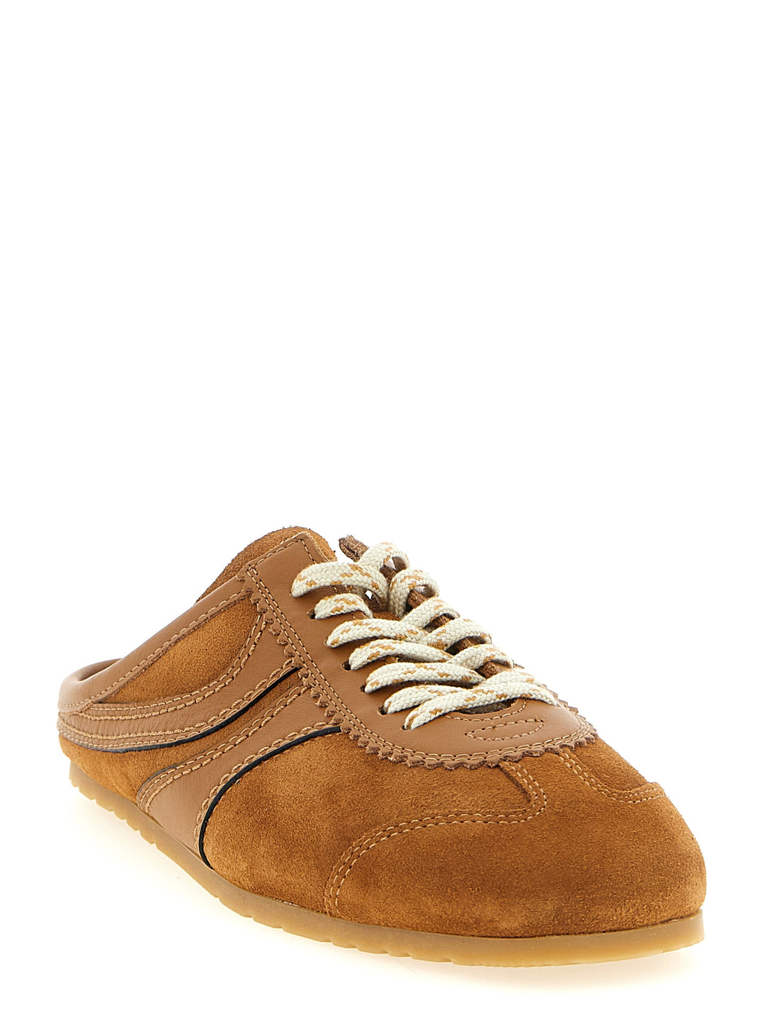 Dries Van Noten  Suede Mules Sneakers - Brown | 149baa0d8bbe8333da9d266bb341c617d24c7ef3