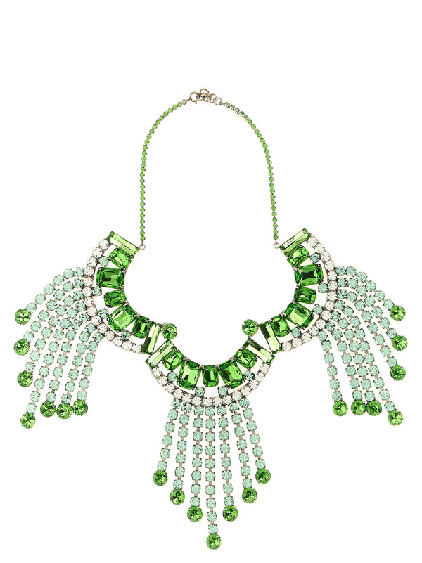 Maxi Necklace With Rhinestones Jewelry Green