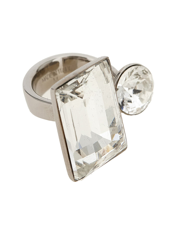 Dries Van Noten  Open Ring With Crystals Jewelry - Silver | 7c67a9ba8dbf869dc000856207f465017dc7b28e