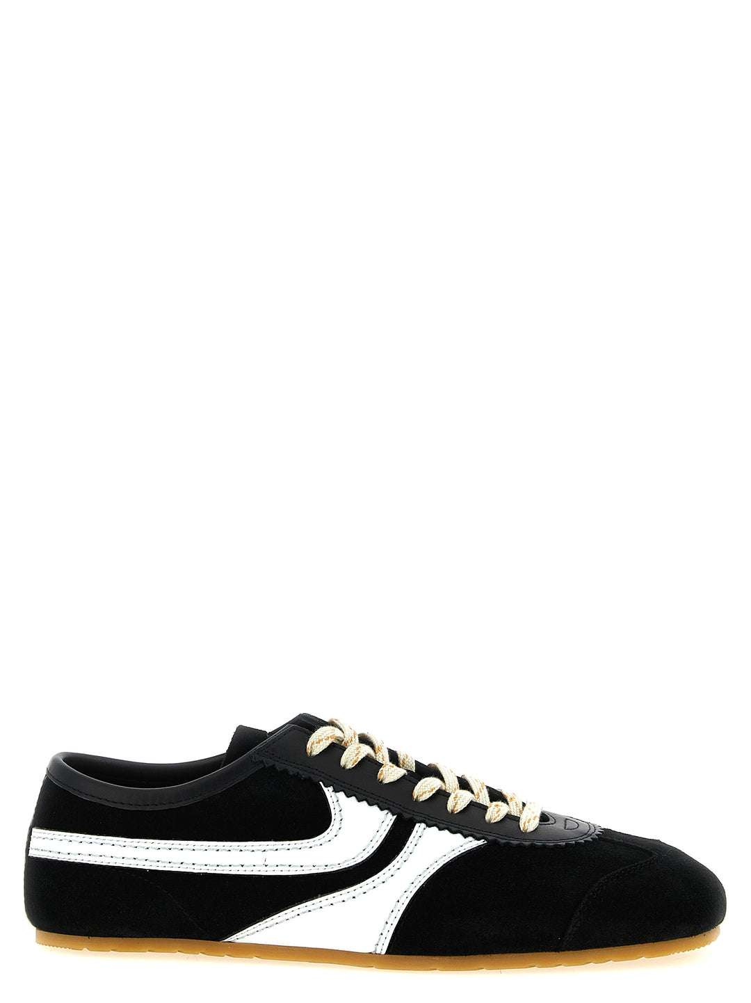 Dries Van Noten  Suede Sneakers - White/Black | f1c27ff4b911fc3653a80cca858d94c39d850bfc