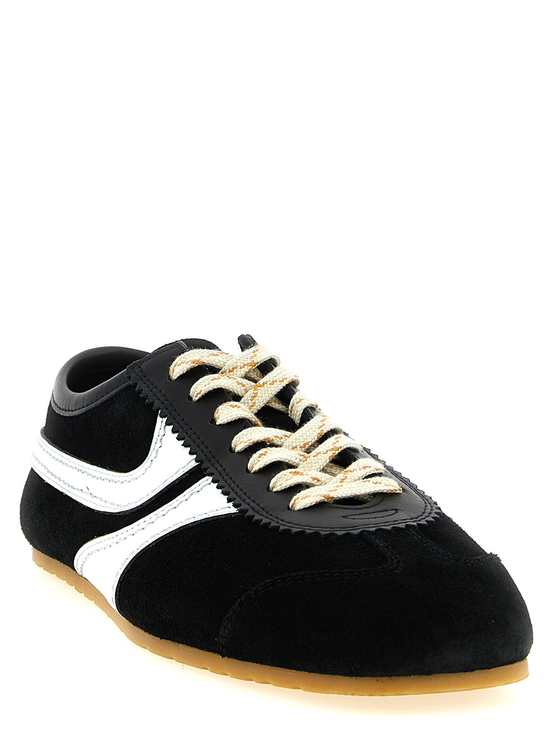 Dries Van Noten  Suede Sneakers - White/Black | 08c88737b1e43a0799e4dbdce83eda63b8b10a1a