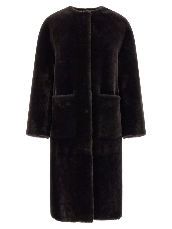 Long Coat Fur Brown