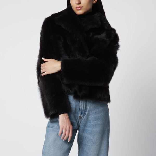 Short Chocolate Brown Fur Jacket