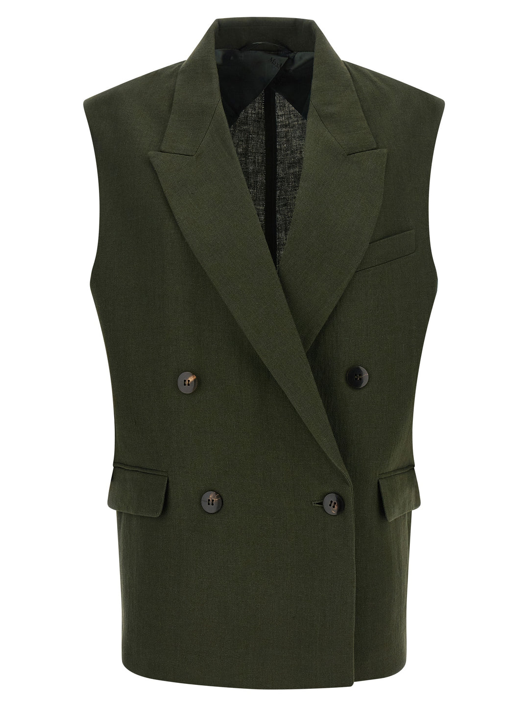 Max Mara Studio Mstaia Gilet - Green | 178252f6a14670e24db37f06f8e8455e14d5d52c