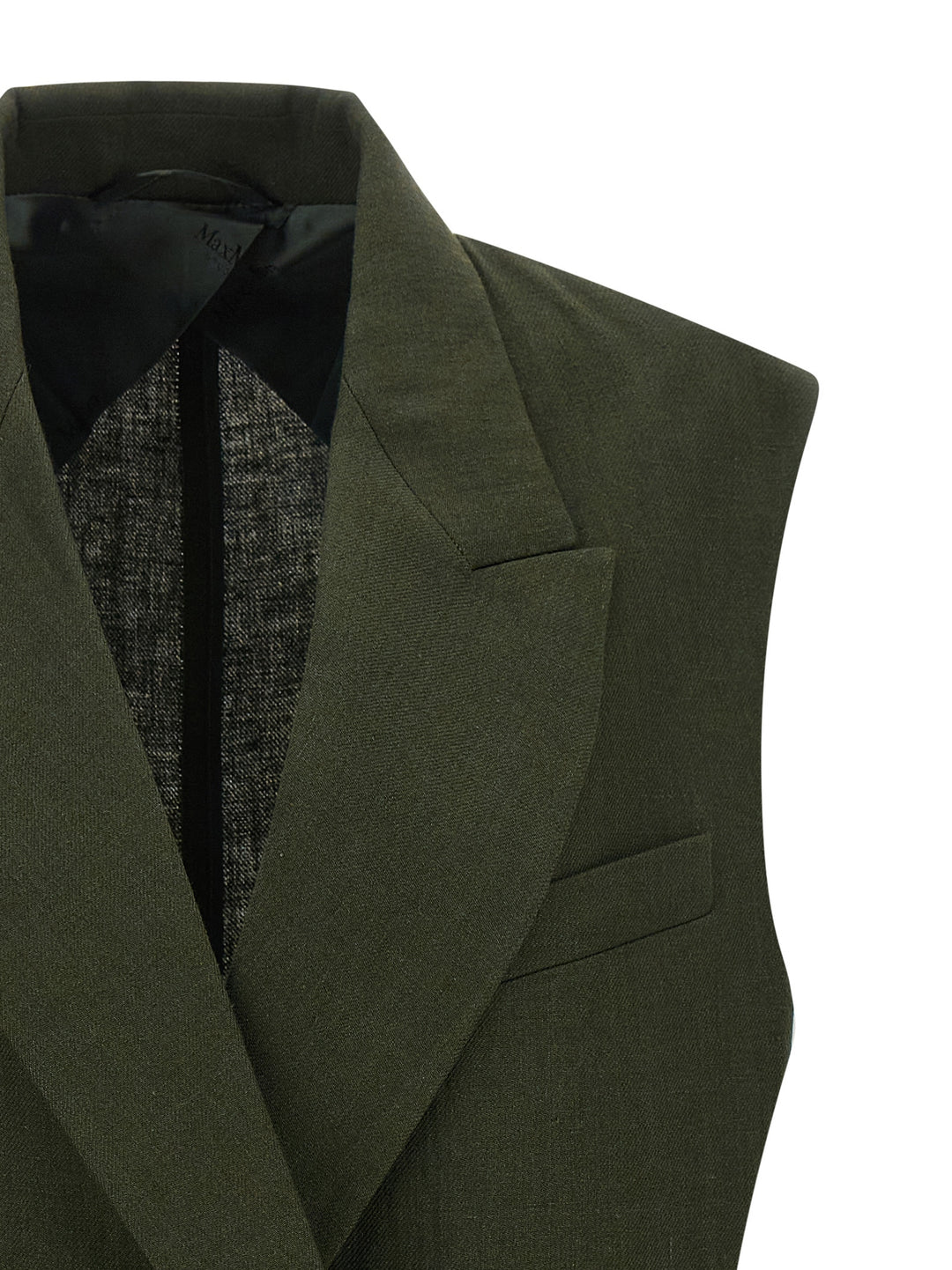 Max Mara Studio Mstaia Gilet - Green | 0d999b6349597a80b9ddf3217fdf8437a49794fd