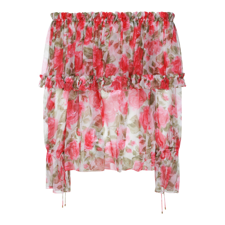 Chloè Top - WHITE/PINK | 3702ed8afb77771ed4e00d27e60b66a3e007ee36