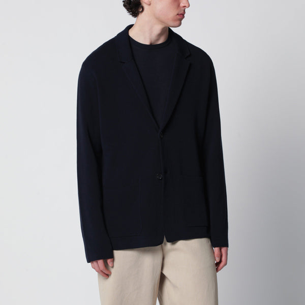 Navy Blue Cotton Cardigan Jacket