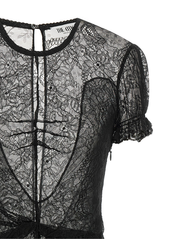 The Attico Lace Dress Dresses - Black | 83eec2c569dc6cf9d68c8f9f4bc21651fd906640