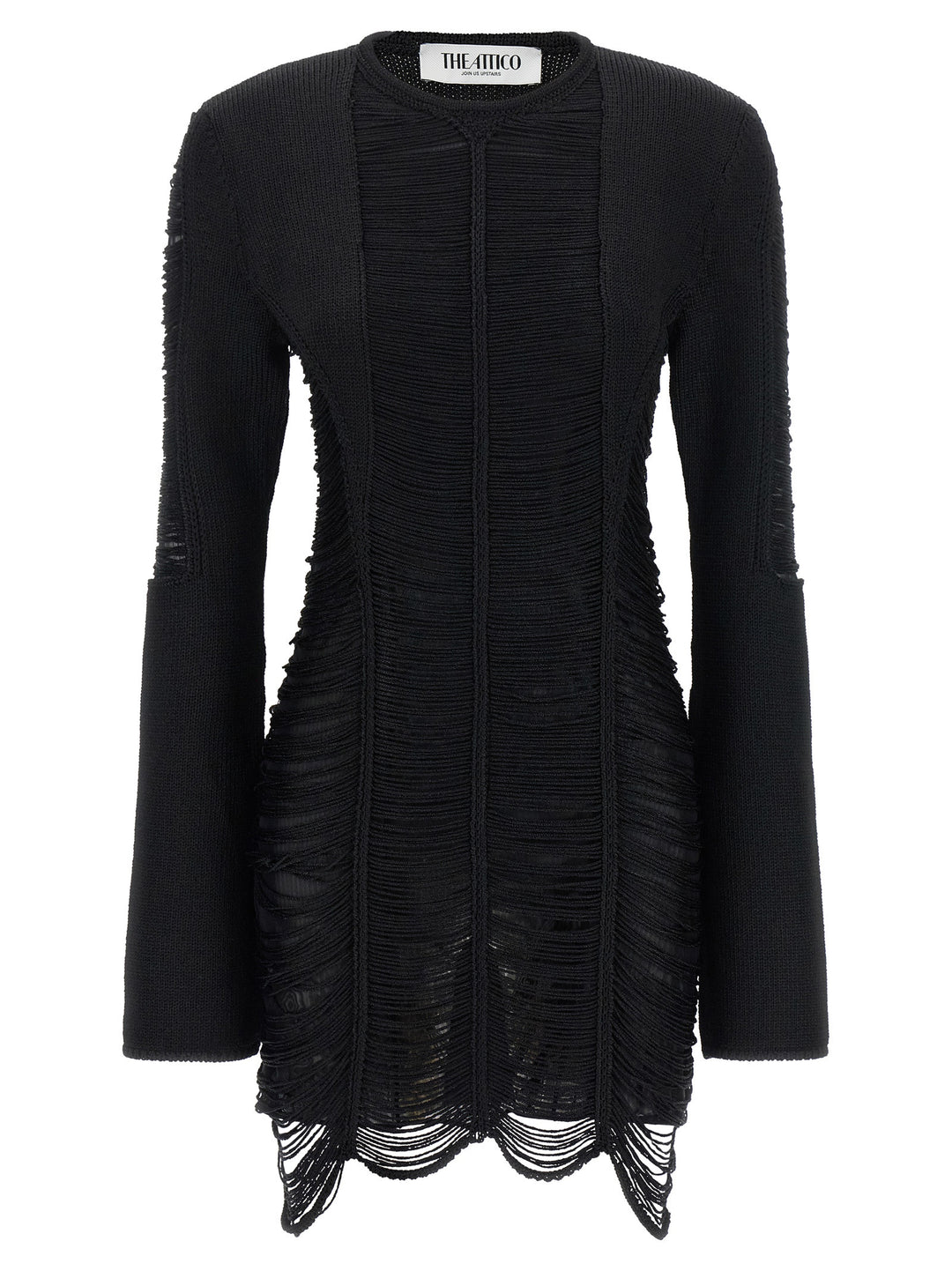 The Attico Fringed Dress Dresses - Black | 80e0019a23839fdc100fab09701789c5c74d03b2