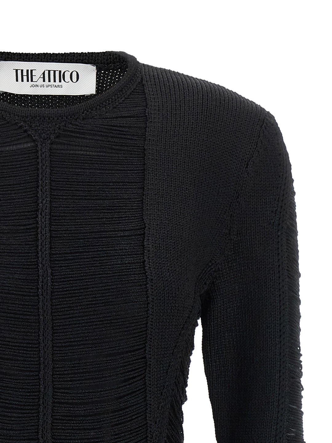 The Attico Fringed Dress Dresses - Black | d704933df60dd17a5276c802d9e9234b6b151404