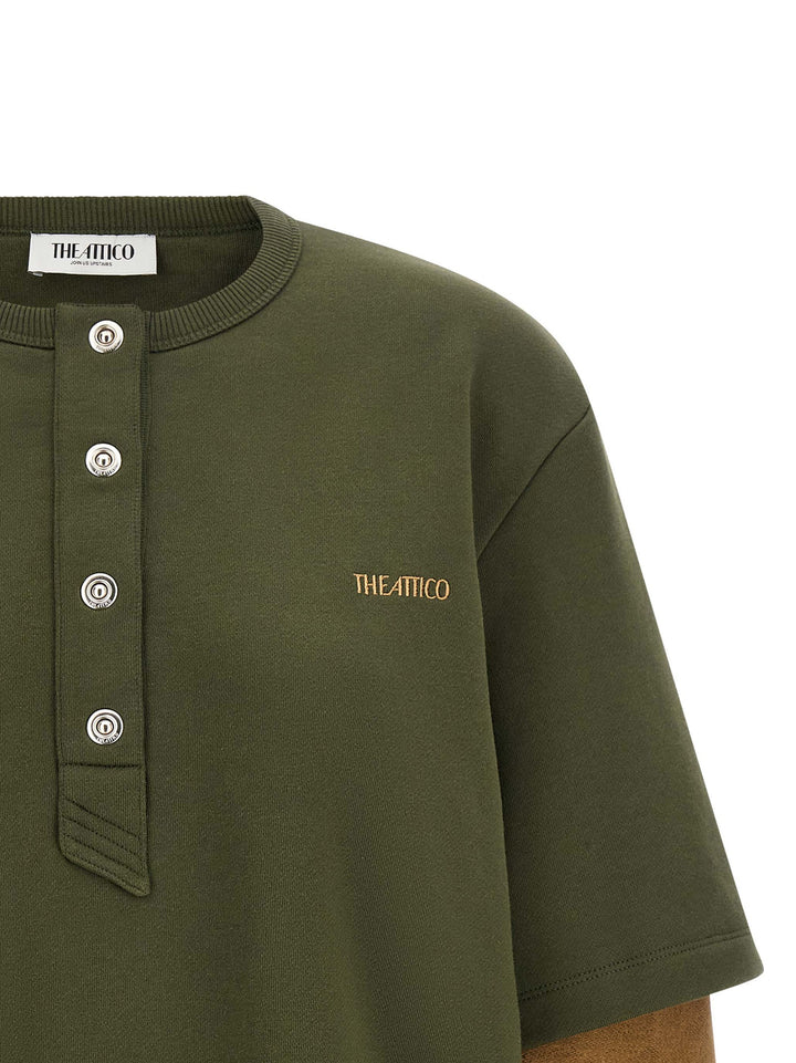 The Attico Trompe L'oeil Sweatshirt - Green | dac773ff60ebb1c1f39bd4a5c49c82e8f2c0578e