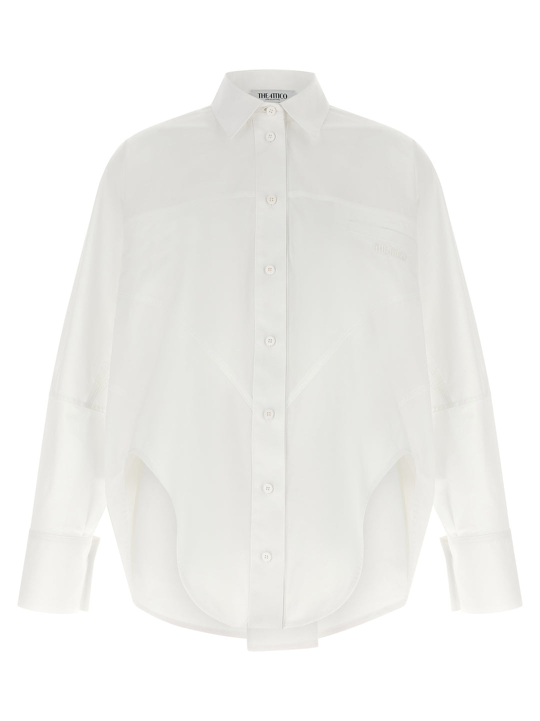 The Attico Shaped Hem Shirt Shirt and Blouse - White | 67aa44f87453f512f69149812bc9e909adbffeed
