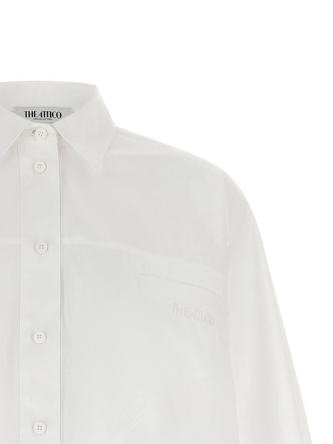 The Attico Shaped Hem Shirt Shirt and Blouse - White | beea99d5005c7244a37eb077b61865a6c3ee9a63