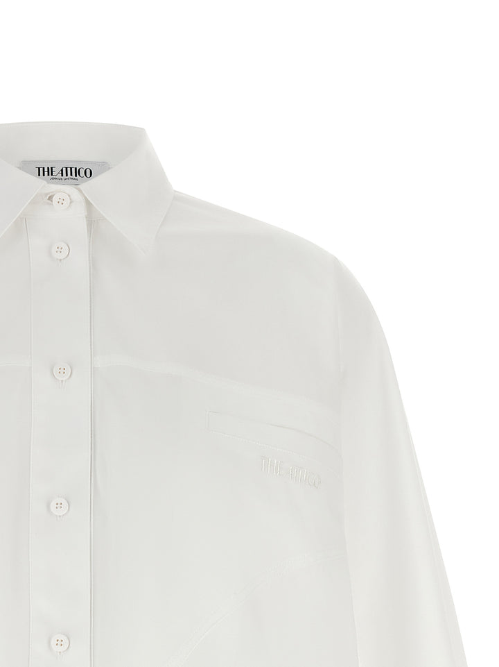 The Attico Shaped Hem Shirt Shirt and Blouse - White | beea99d5005c7244a37eb077b61865a6c3ee9a63