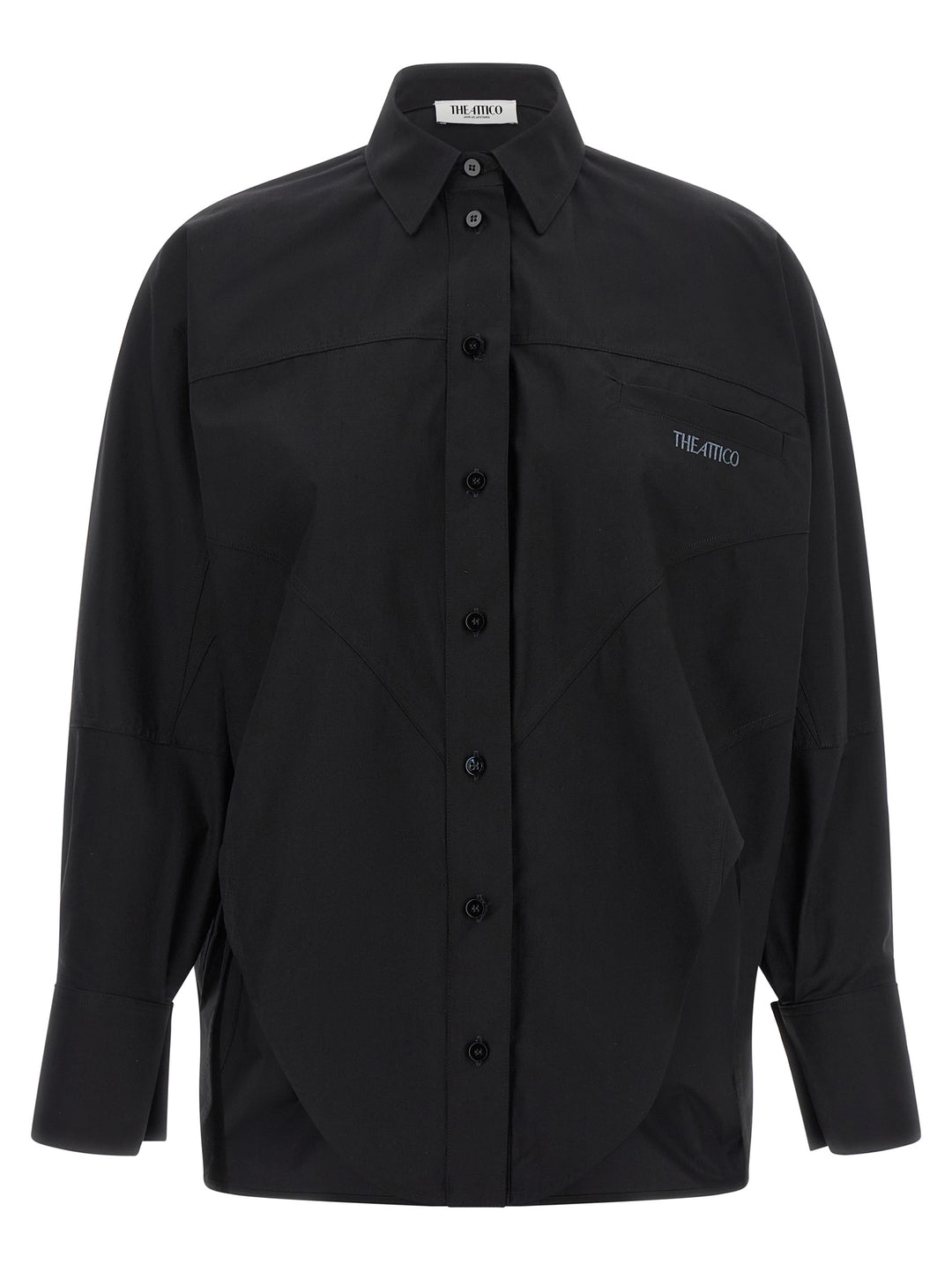 The Attico Shaped Hem Shirt Shirt and Blouse - Black | 51e24cad63623427908c2e8975a7fa1233c04fe5
