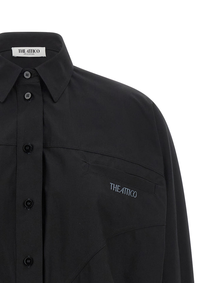 The Attico Shaped Hem Shirt Shirt and Blouse - Black | dfa0769d39b9d762add59e9cef951f8f2b1fc70b