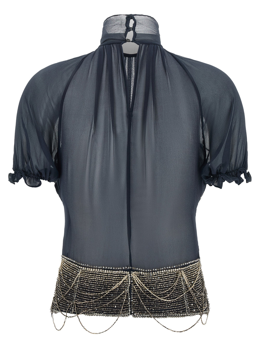 The Attico Jewel Embroidery Top Tops - Blue | df942fe96c928615f7482f627a54daea9082ad3e