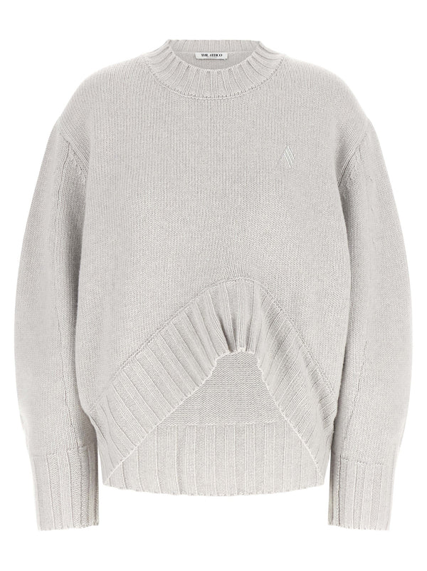 Asymmetrical Hem Sweater Sweaters And Cardigans Gray