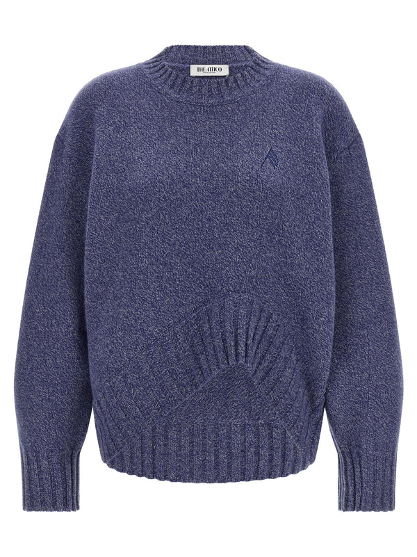 Asymmetrical Hem Sweater Sweaters And Cardigans Blue