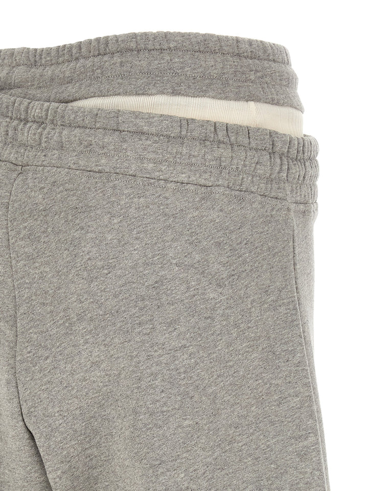 The Attico Asymmetrical Double Waist Trousers Pants - Gray | 101683f4095e3e110a64631944816529874bb3d5