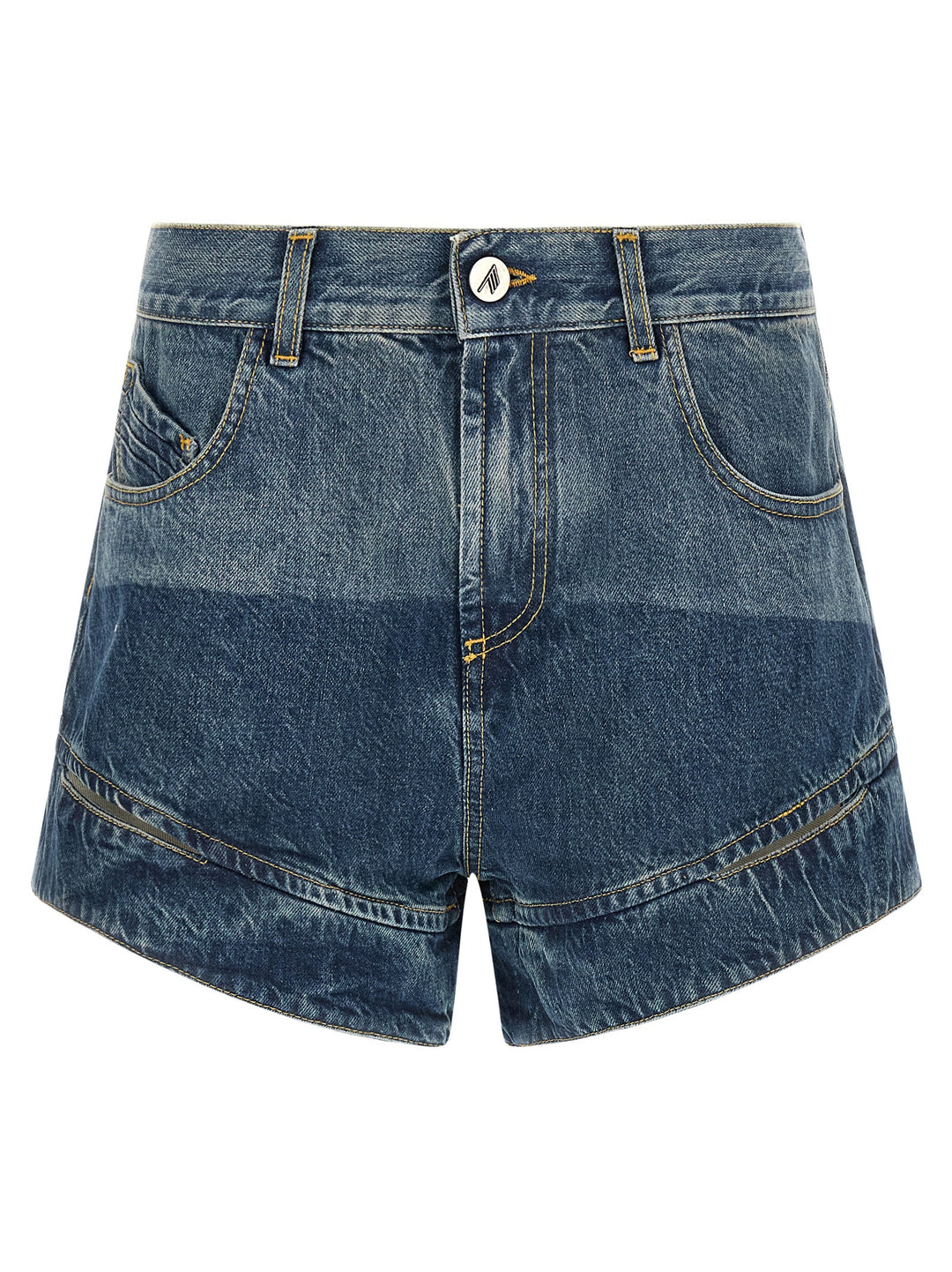 The Attico Cut-Out Shorts Bermuda and Short - Blue | a2406b2c87e577535f88e7b98fd1ea47118874d7