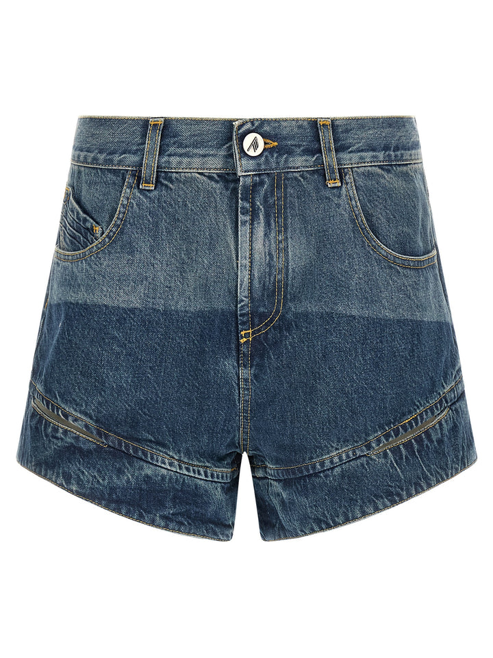 The Attico Cut-Out Shorts Bermuda and Short - Blue | a2406b2c87e577535f88e7b98fd1ea47118874d7