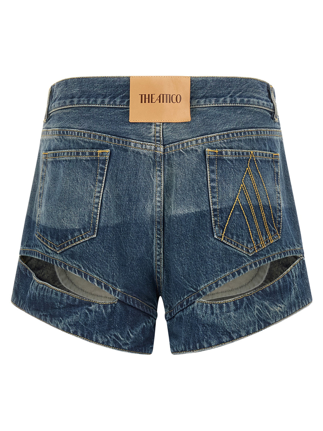 The Attico Cut-Out Shorts Bermuda and Short - Blue | 9704bc4f8e0599337fd65d24476c2e6d71db3073