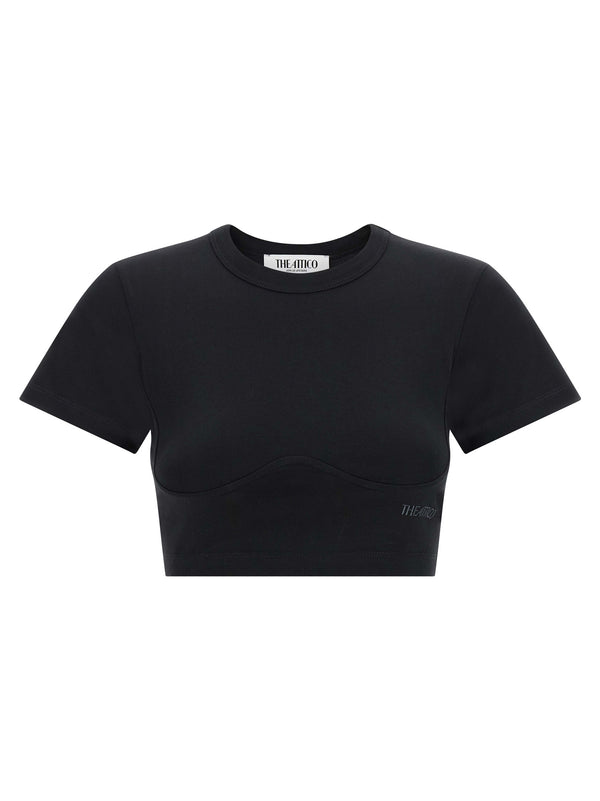 Bustier Crop T-Shirt Black