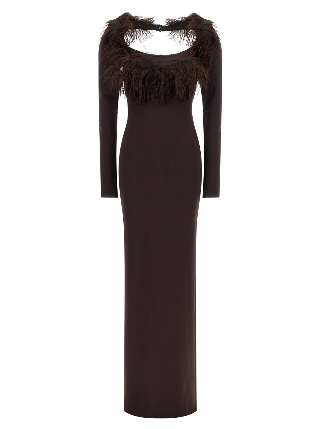 The Attico Feather Dress Dresses - Brown | be1d0524160a842fad07653b634855755a4c01ed