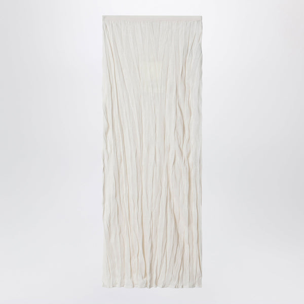 Light Apricot-Coloured Skirt In Crinkled Knit