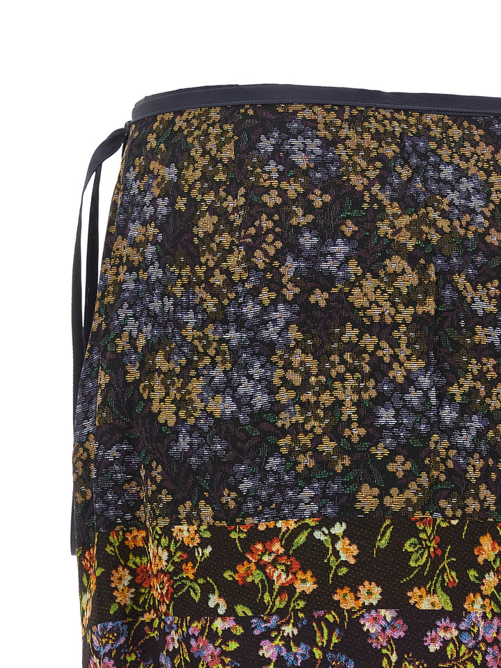 Dries Van Noten  Patchwork Wrap Skirt Skirts - Multicolor | b0fef663ed514b9d251a3378f6db23f06e9ee0ea