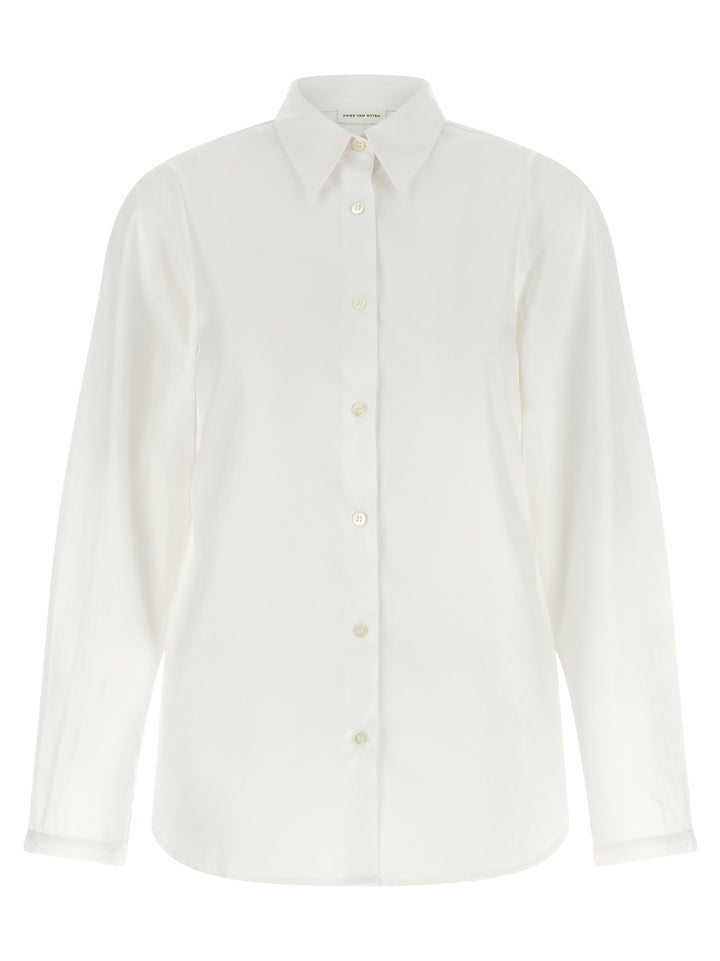 Dries Van Noten  Shirt With Embroidered Cuffs Shirt and Blouse - White | 53684ab7bb1866668f9029aab14260b2d47cd2d9