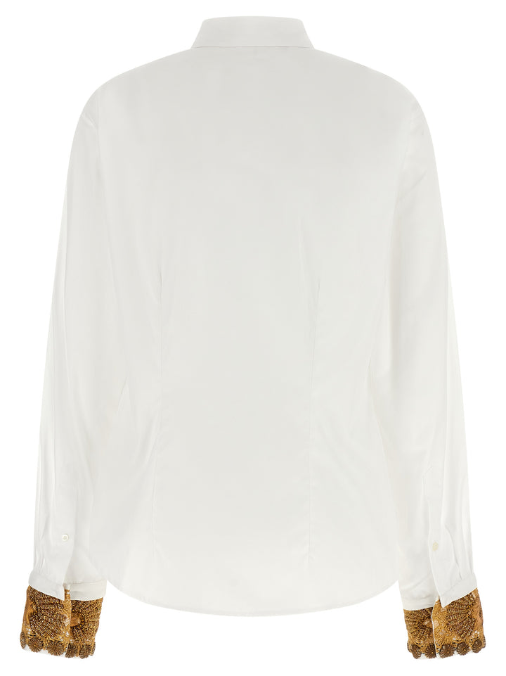 Dries Van Noten  Shirt With Embroidered Cuffs Shirt and Blouse - White | e43de2ca3e7318828d2d9202805046183e610d66