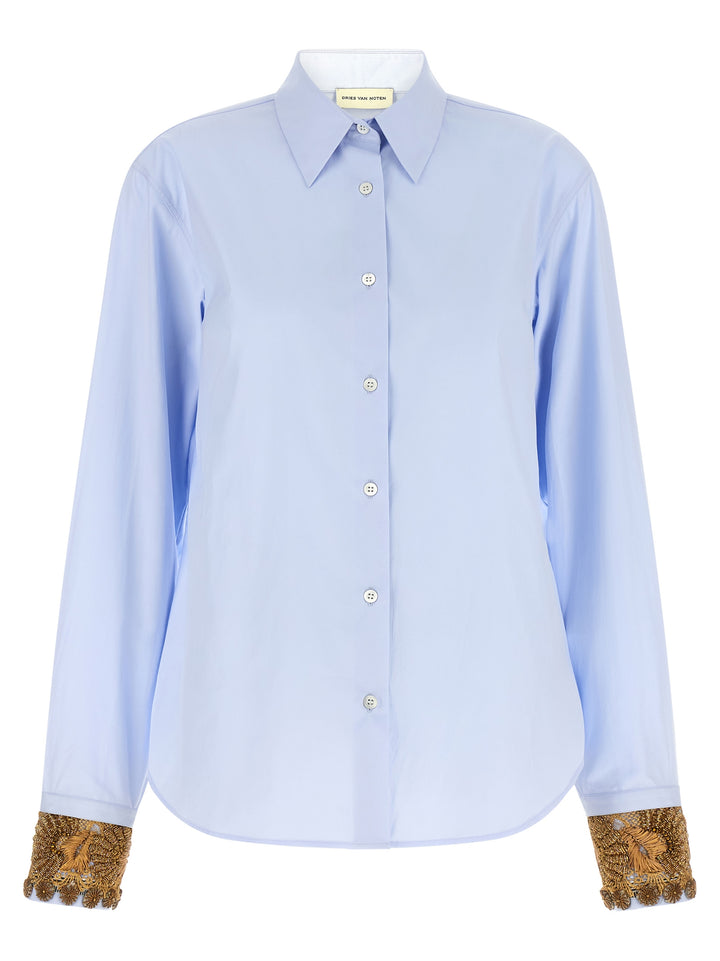 Dries Van Noten  Chloris Shirt and Blouse - Light Blue | 541f150eecb8283a1f3a97f7992bfc3dc54ebe77