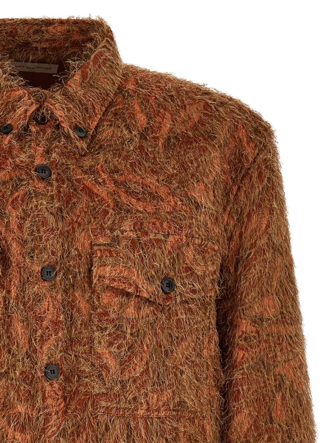 Dries Van Noten  Shaggy Fringed Shirt Shirt and Blouse - Orange | daa7b3cee15394fc3497701828c48d11baab86b8