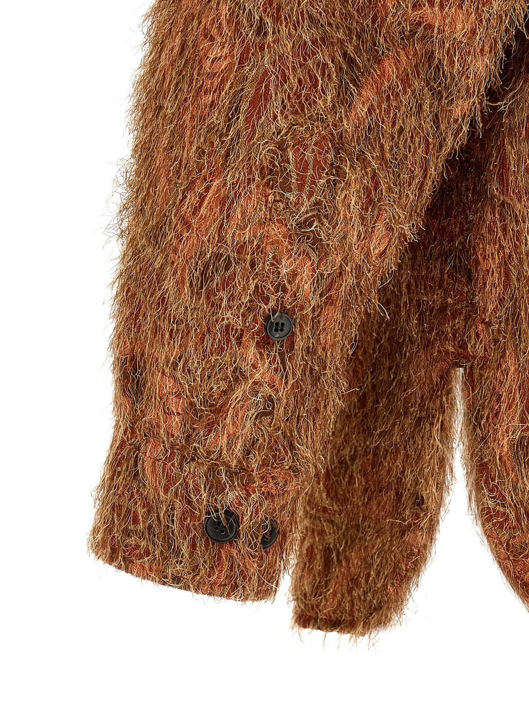 Dries Van Noten  Shaggy Fringed Shirt Shirt and Blouse - Orange | 77de799a1691729fcf3e3b3275756581c51108da