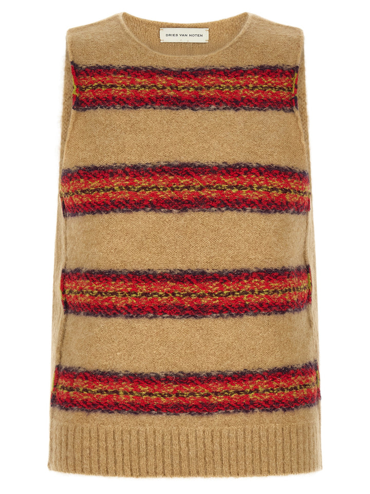 Dries Van Noten  Manado Gilet - Beige | 1e6c1232adbf9778d1f20be41fdfefad97dfc500